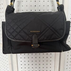 Burberry Black Quilted Baby Bag